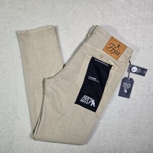 PRPS Jeans Le Sabre Japanese Denim Mens 36x34 Slim Straight Fit Stretch Beige